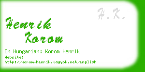 henrik korom business card